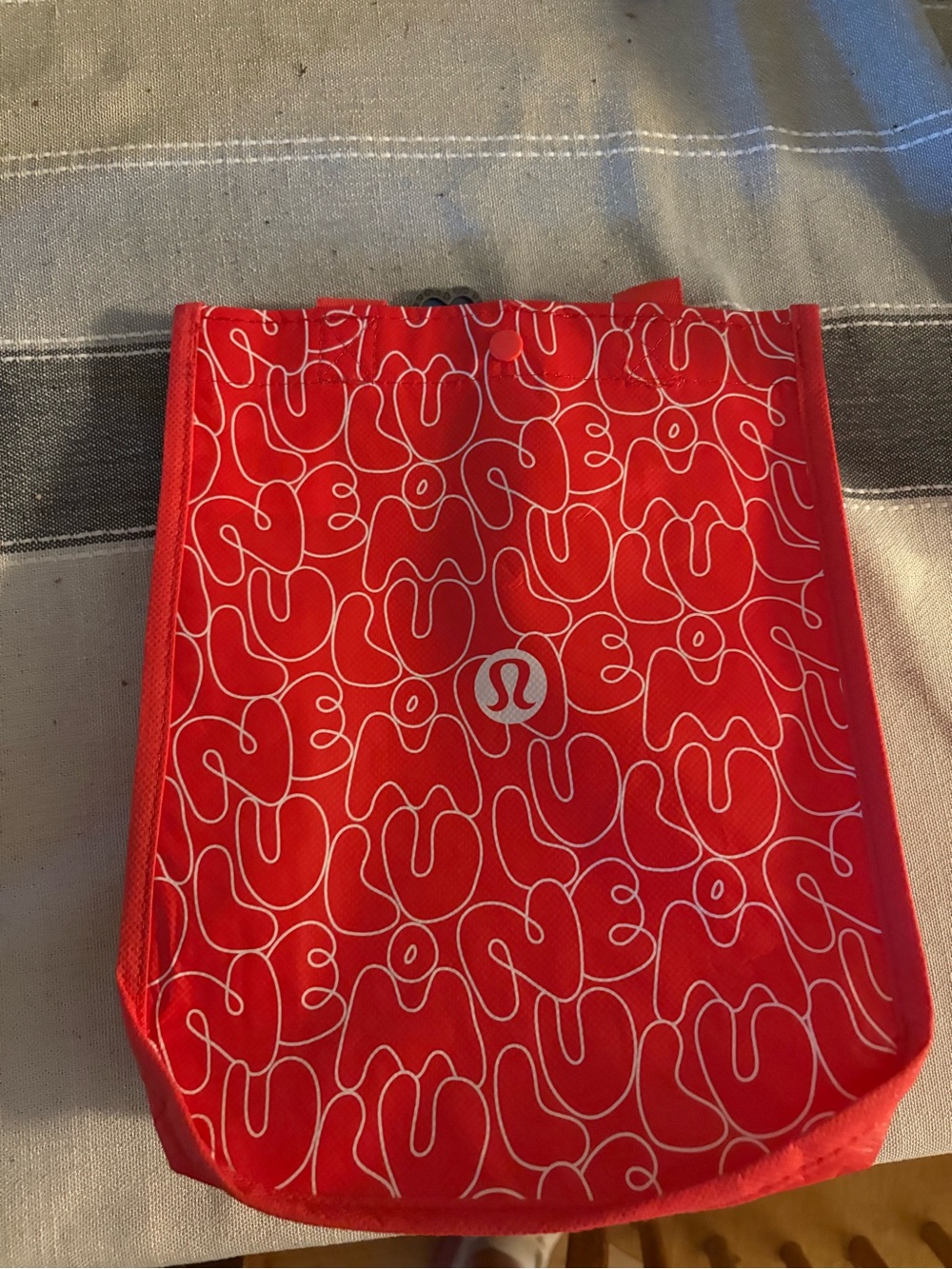 lululemon athletica Red Logo Pattern Drawstring Pouch